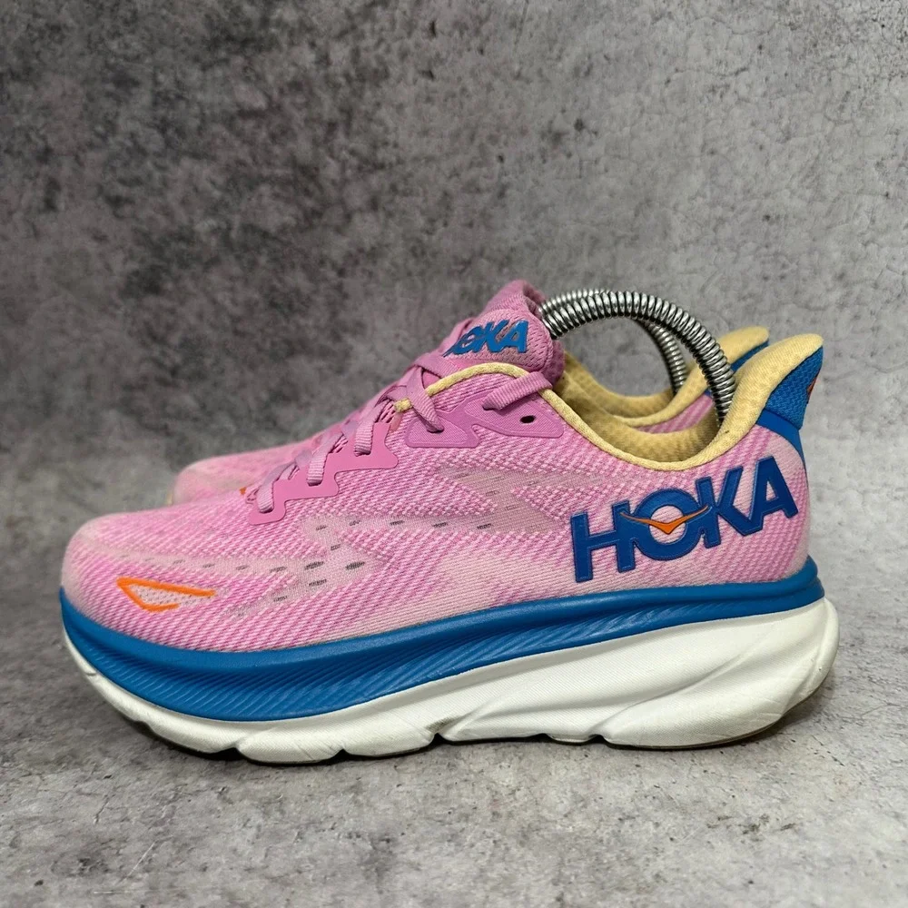 Hoka Clifton 9 Running Shoes Womens Size 8 Pink Cyclamen Sweet Lilac Sneakers